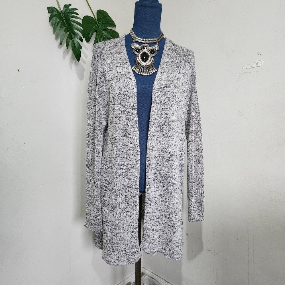 Divided H&M Heather Grey Open Front Cardigan Sweater